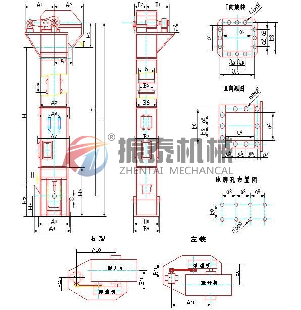 粉煤灰斗式提升機(jī)圖紙參數(shù)